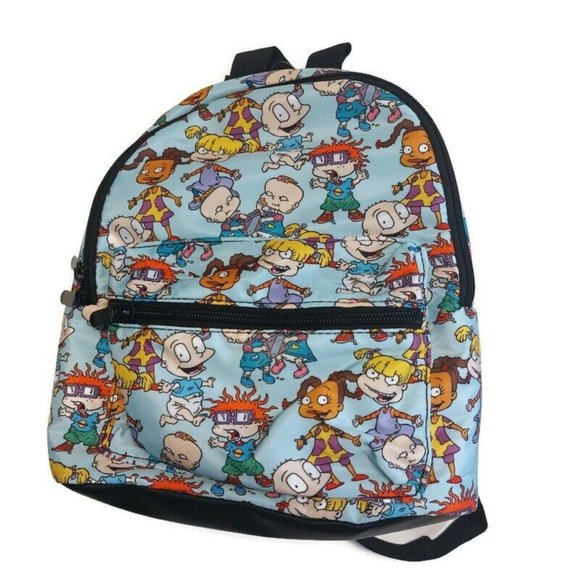 Bioworld Handbags - Bioworld Nickelodeon Rugrats MINI Soft Backpack Blue Multi-Color 11" x 9"